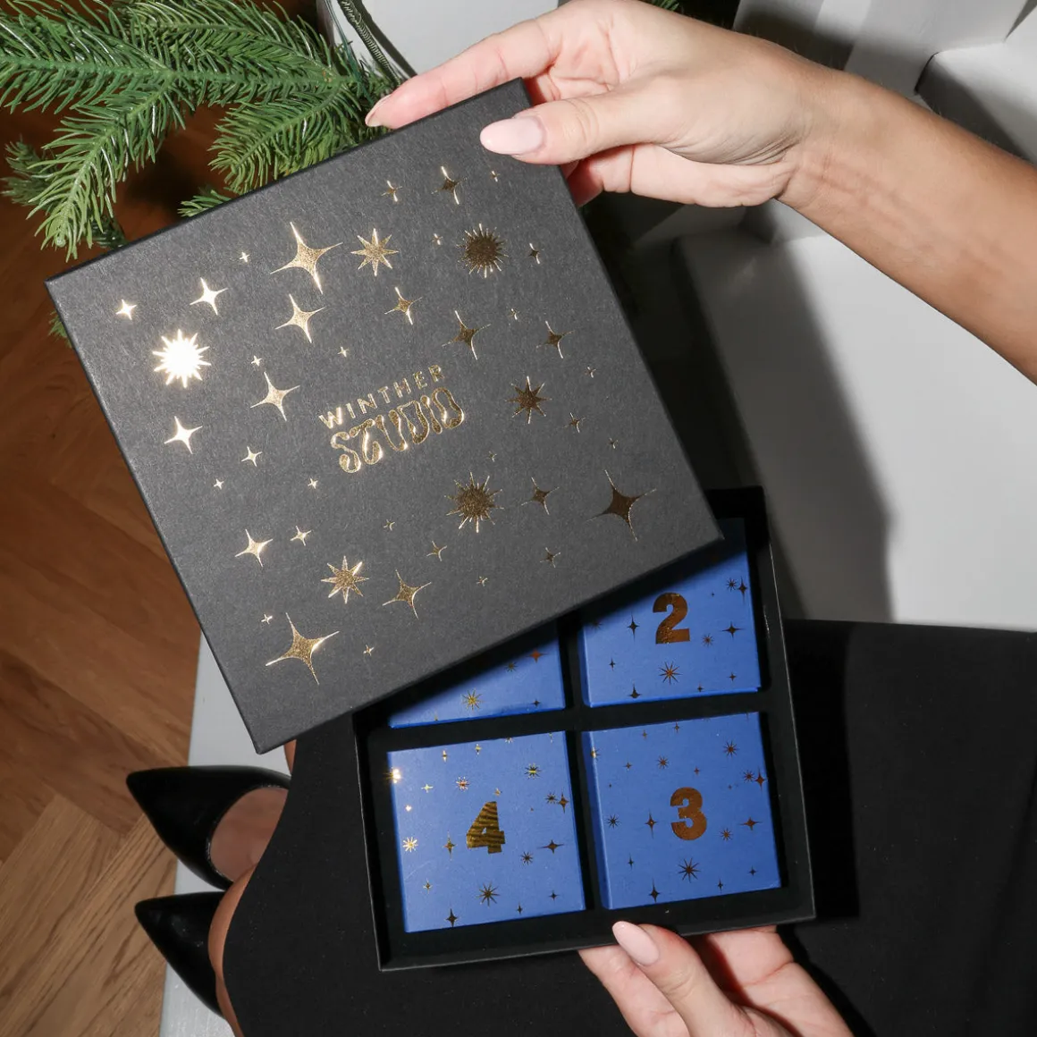 Winther Studio Smykkesæt*Adventskalender - Sølv