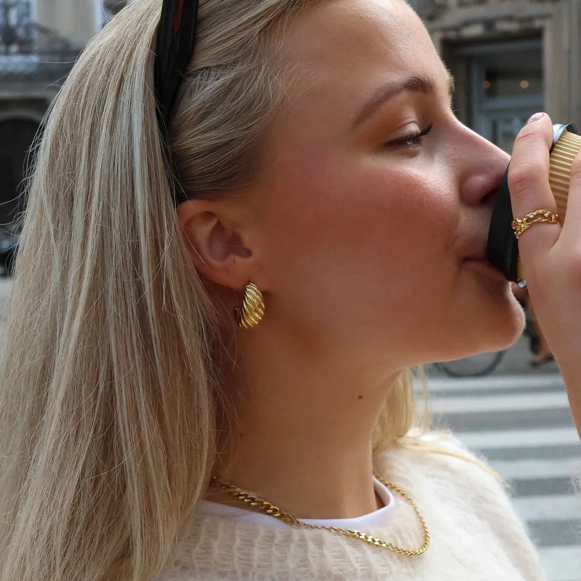 Winther Studio Øreringe*Baguette Hoops