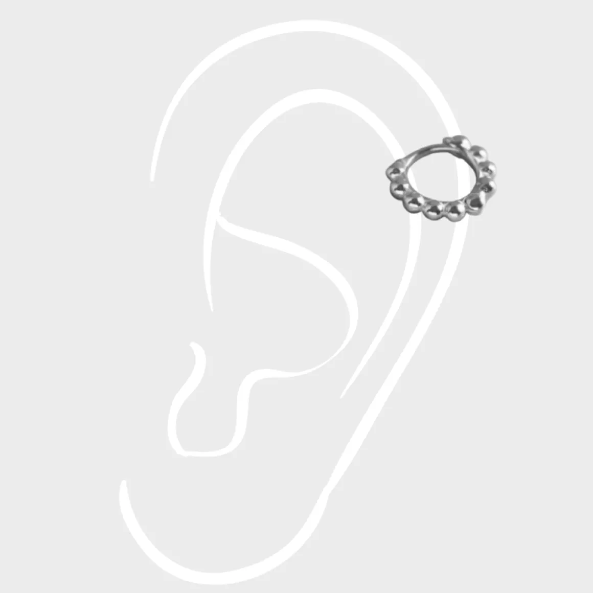 Winther Studio Øreringe | Piercingsmykker*Dot Helix Sølv