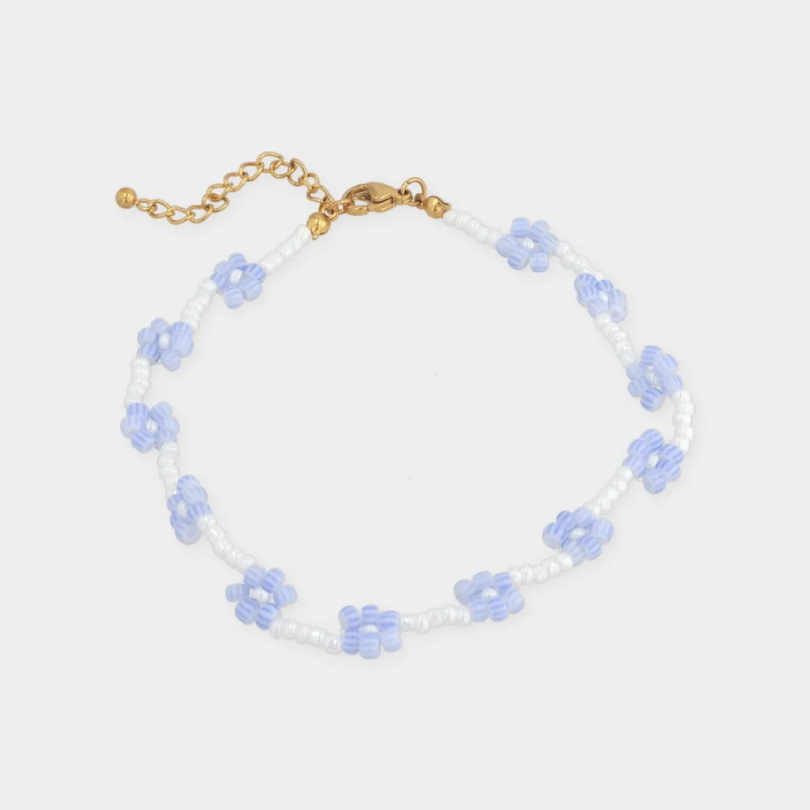 Winther Studio Ankelkæder*Flower Bead Ankelkæde Blå