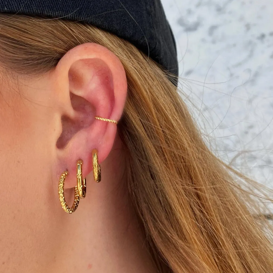 Winther Studio Julegaver | Smykkesæt*Hoop Mix Golden Guld