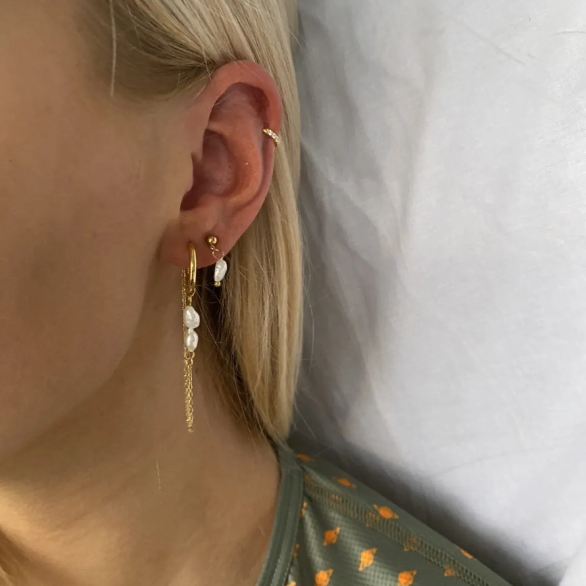 Winther Studio Øreringe*Julia Pearl Ørestikker Sølv