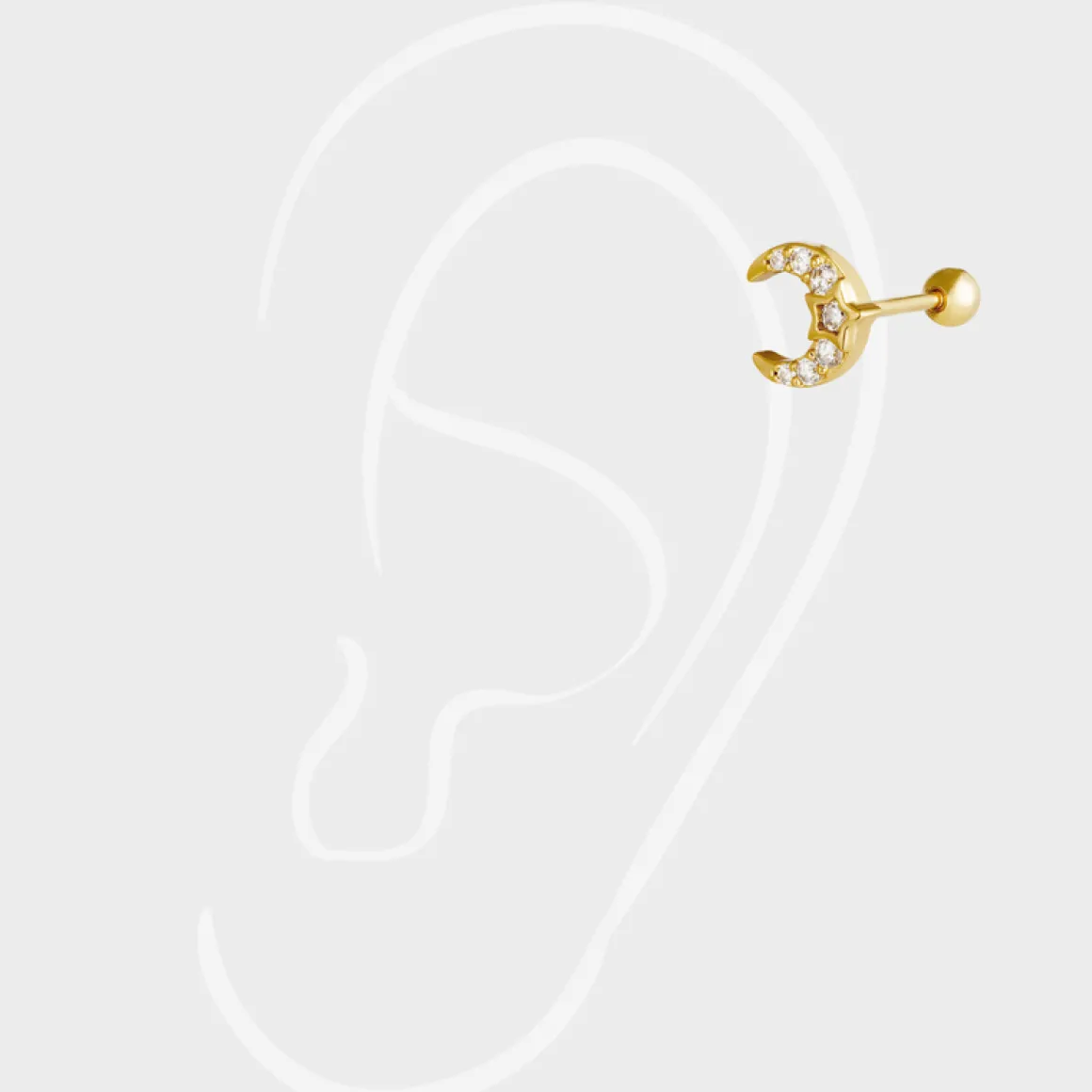 Winther Studio Piercingsmykker | Øreringe*Moonstone Piercing