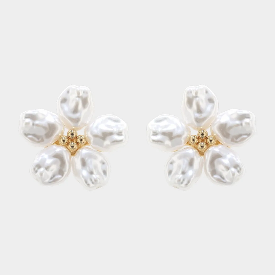 Winther Studio Øreringe*Pearly Bloom Øreringe Guld