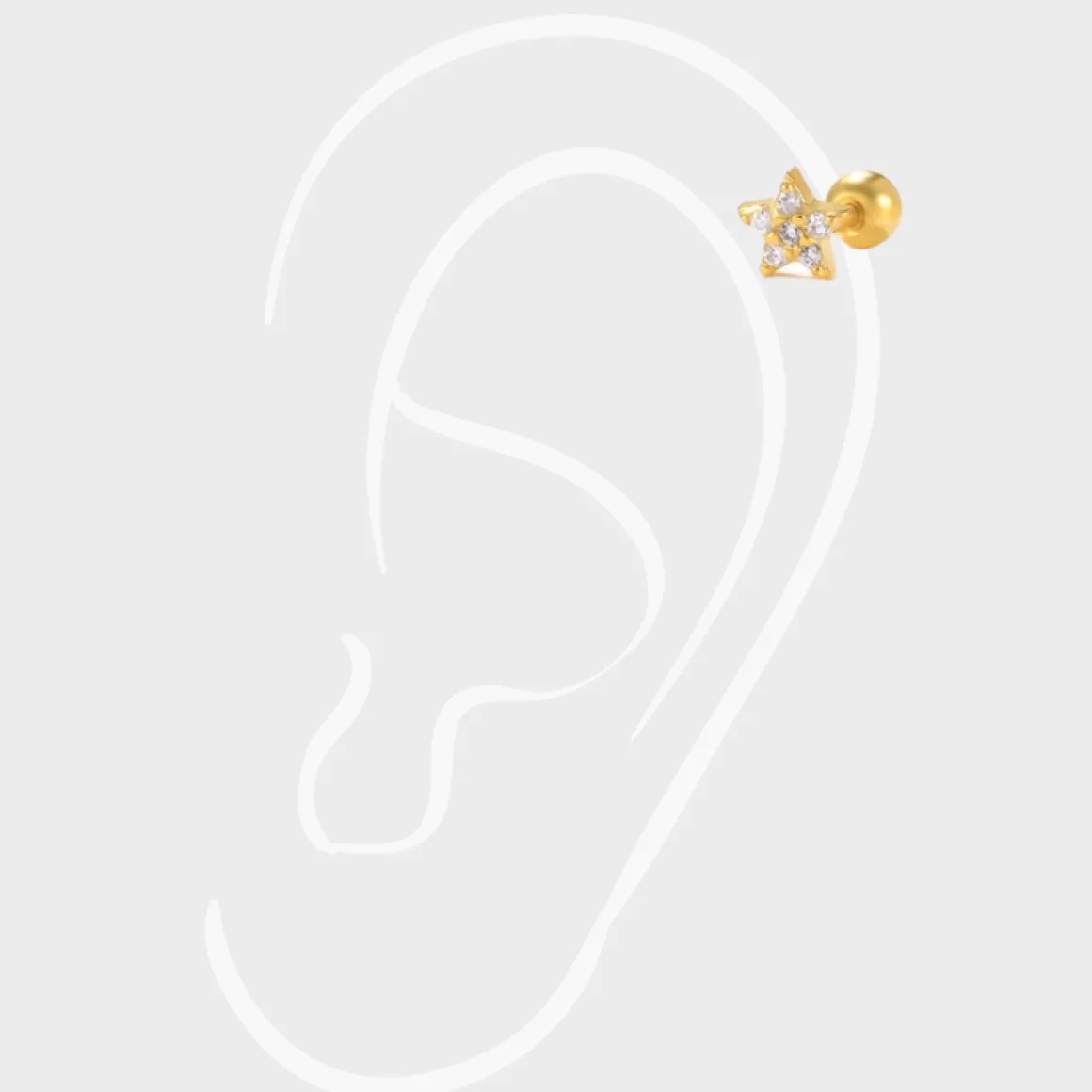 Winther Studio Øreringe | Piercingsmykker*Star Piercing Sølv
